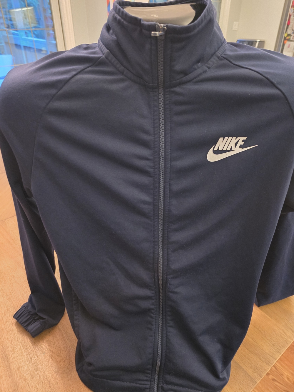Nike Men’s Navy Full-Zip Track Jacket - Size Medium